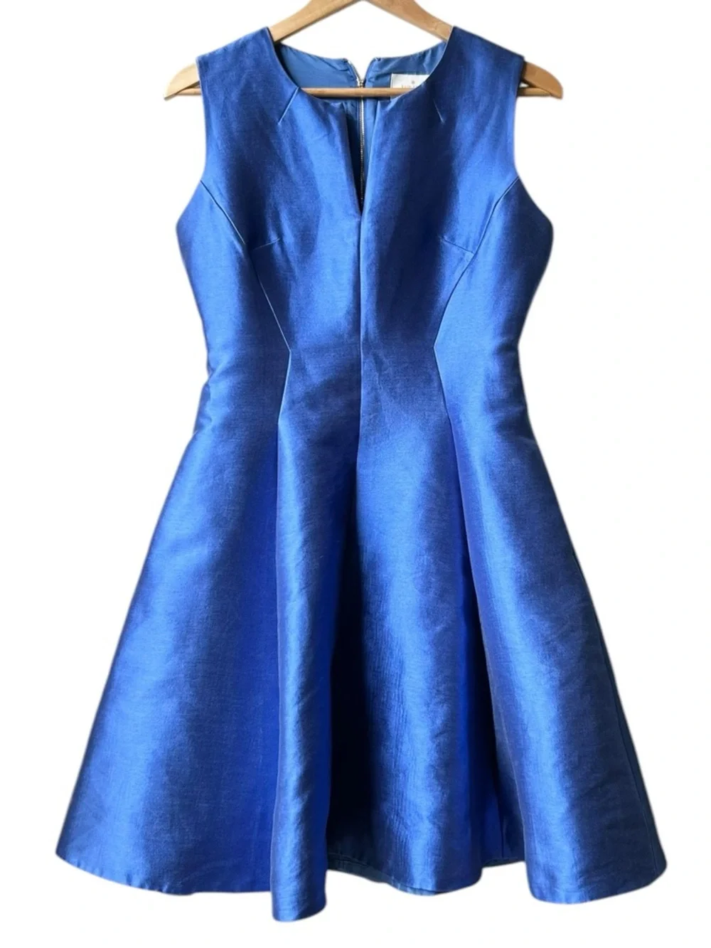 Kate Spade cosmicblue Charleen Sateen Fit And Flare Royal Blur Dress Sz 6